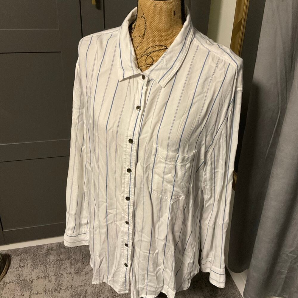 Jachs girlfriend button down‎ long sleeve blouse xxl